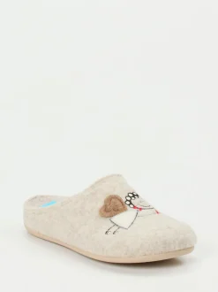 Varomed – Damen-Pantoffeln aus Filz beige