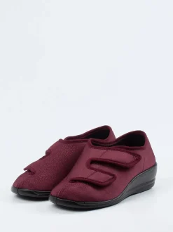 Varomed – Hausschuh aus Textil in Bordeauxrot