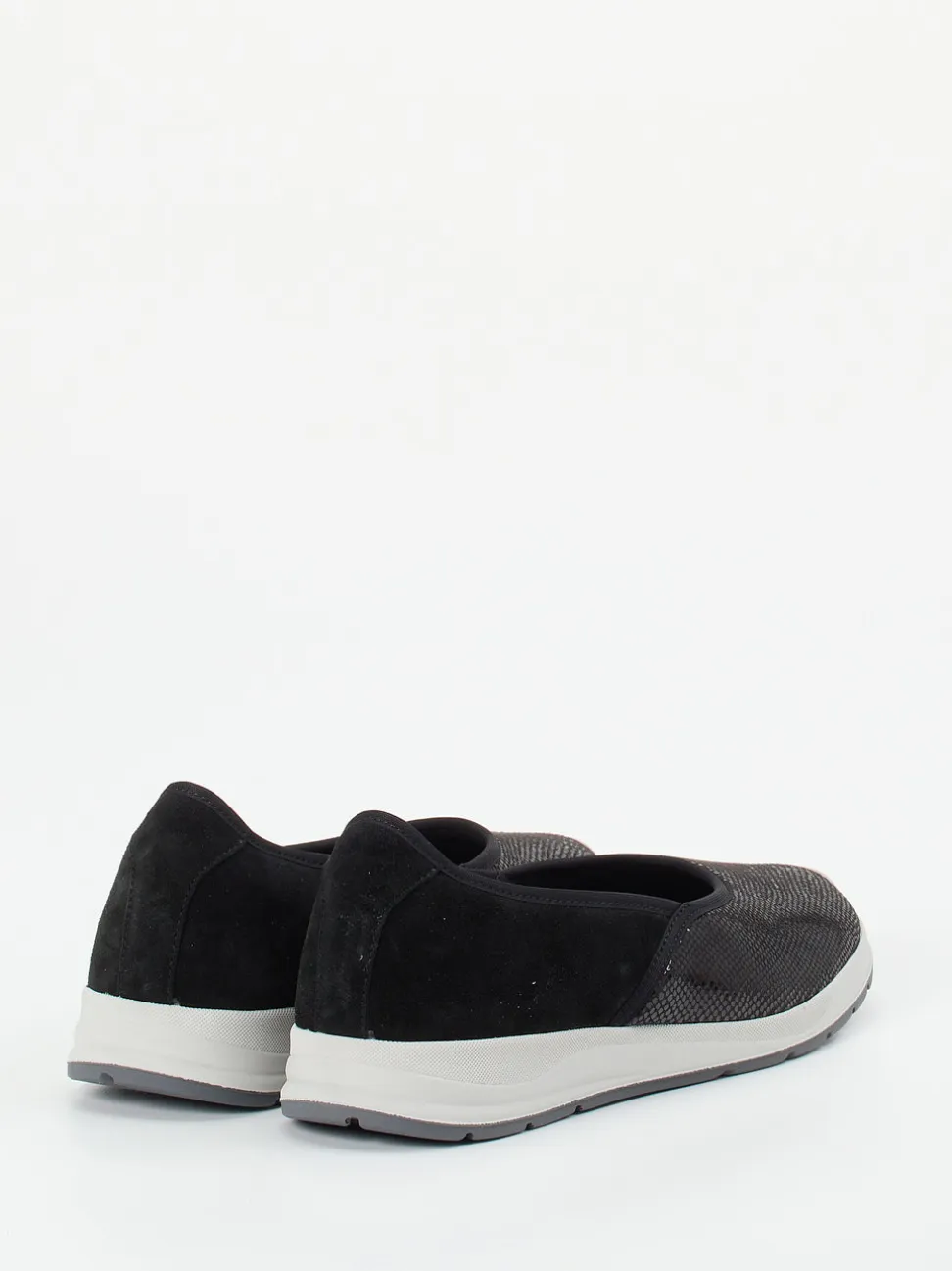 Varomed – Komfort-Ballerina aus Stretch und Veloursleder