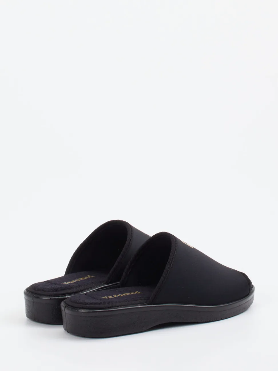 Varomed – Komfort-Pantolette aus Textil schwarz