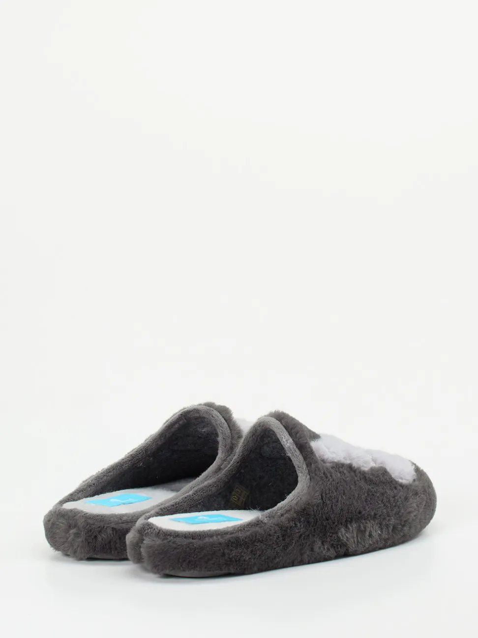Varomed – Pantoffeln aus Plüschtextil in Grau