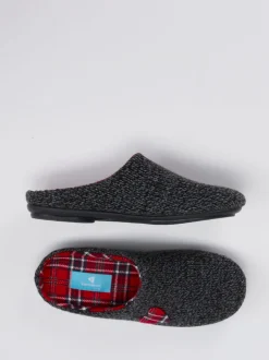 Varomed – Pantoffeln aus Textil in Anthrazitgrau