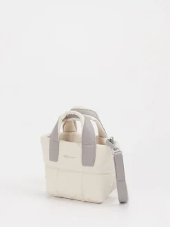 VeeCollective Berlin – Handtasche aus Steppnylon cremeweiß