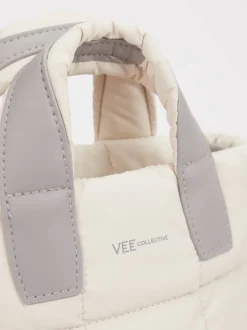VeeCollective Berlin – Handtasche aus Steppnylon cremeweiß