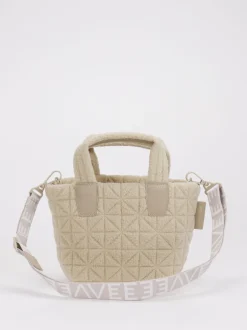 VeeCollective Berlin – Handtasche aus Teddy-Stoff beige