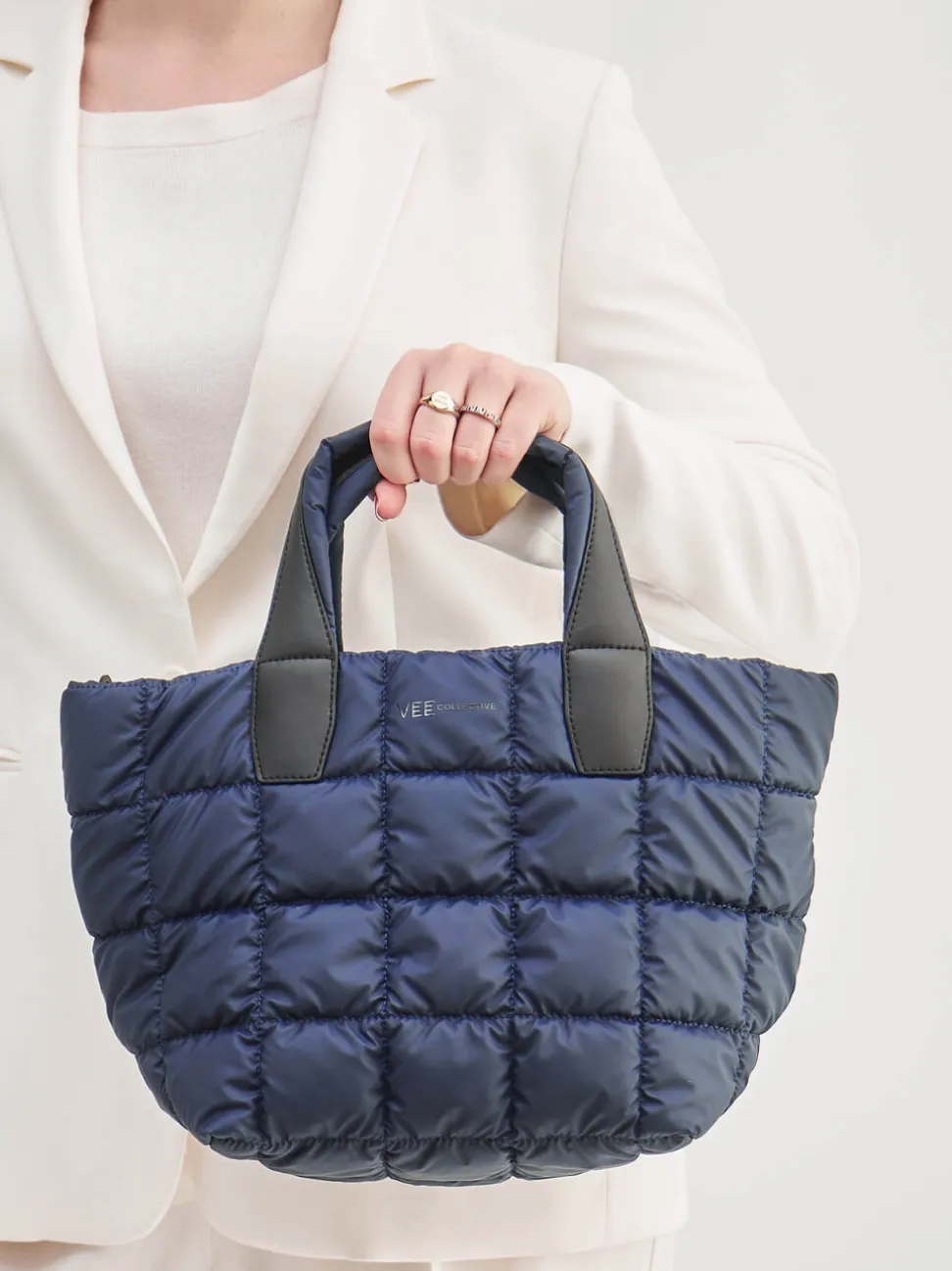 VeeCollective Berlin – Shopper Bag aus Textil Dunkelblau