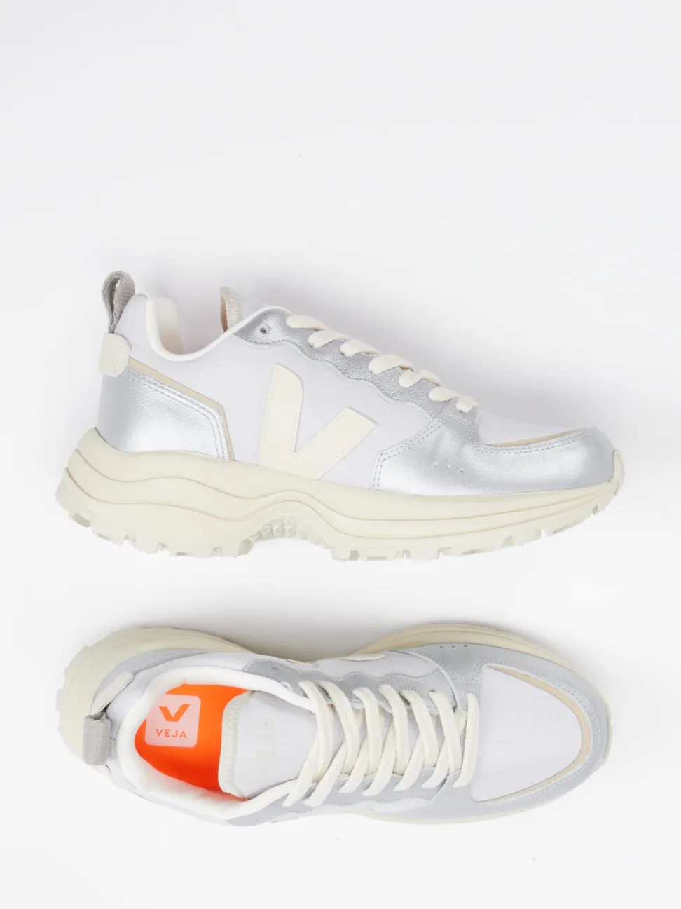 VEJA – Chunky Sneaker aus Ripstop-Textil Cremeweiß