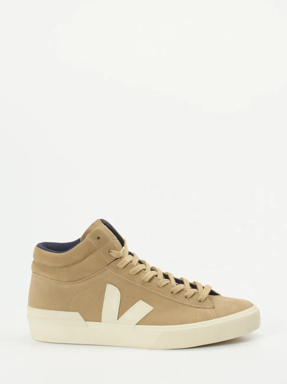 Veja – Mid-Top-Sneaker aus Veloursleder beige