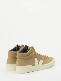 Veja – Mid-Top-Sneaker aus Veloursleder beige