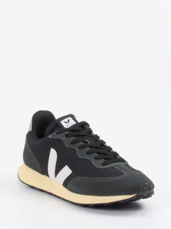 VEJA – Retro-Sneaker aus Mesh und Veloursleder Schwarz