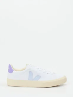Veja – Sneaker aus Canvas in Weiß mit Pastell