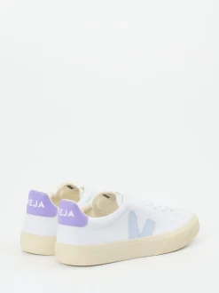 Veja – Sneaker aus Canvas in Weiß mit Pastell