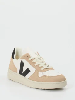 VEJA – Sneaker aus Kalbleder und Veloursleder cremeweiß