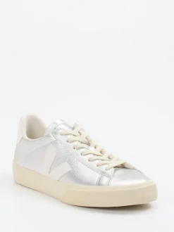 VEJA – Sneaker aus Kalbleder in Silber
