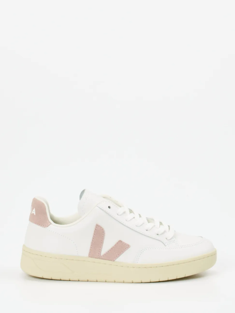 VEJA – Sneaker aus Kalbleder in Weiß und Rosé