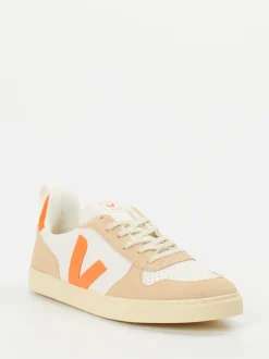 VEJA – Sneaker aus Kalbleder und Veloursleder Beige