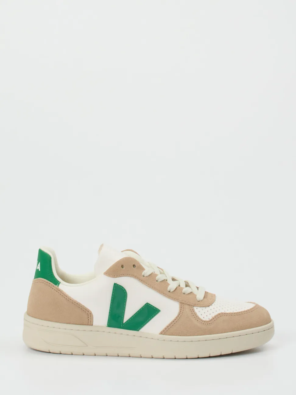 VEJA – Sneaker aus Kalbleder und Wildleder beige