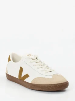 VEJA – Sneaker aus Leder mit Veloursdetails Weiß