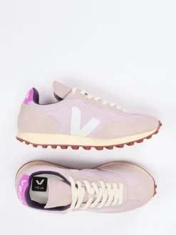 VEJA – Sneaker aus Mesh und Veloursleder Rosé