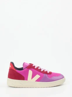 VEJA – Sneaker aus Textil und Veloursleder Fuchsia