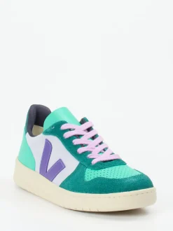 Veja – Sneaker aus Veloursleder türkisgrün