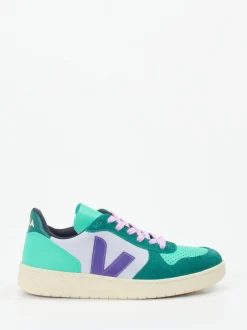 Veja – Sneaker aus Veloursleder türkisgrün