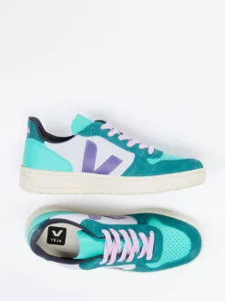 Veja – Sneaker aus Veloursleder türkisgrün