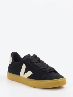 VEJA – Sneaker aus Veloursleder Schwarz