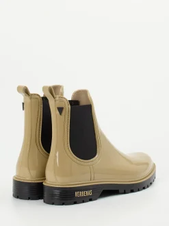 Verbenas – Chelsea Boots aus glänzendem Synthetik beige