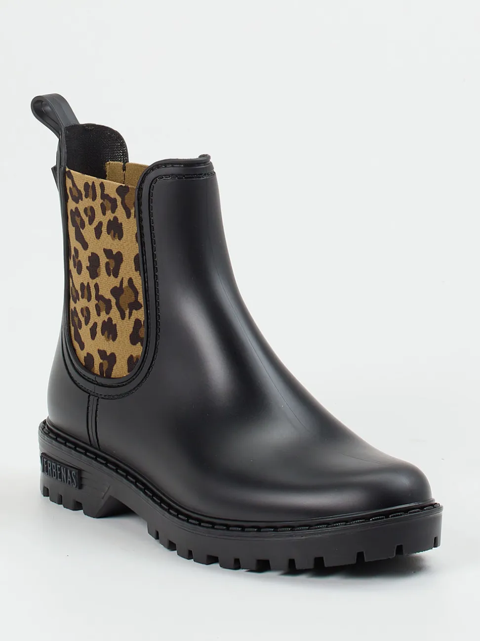 Verbenas – Chelsea Boots aus Gummi mit Leoprint