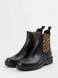 Verbenas – Chelsea Boots aus Gummi mit Leoprint