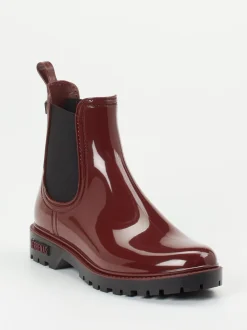 Verbenas – Chelsea Boots aus glänzendem Synthetik Bordeauxrot
