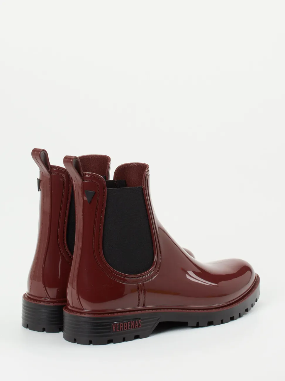 Verbenas – Chelsea Boots aus glänzendem Synthetik Bordeauxrot