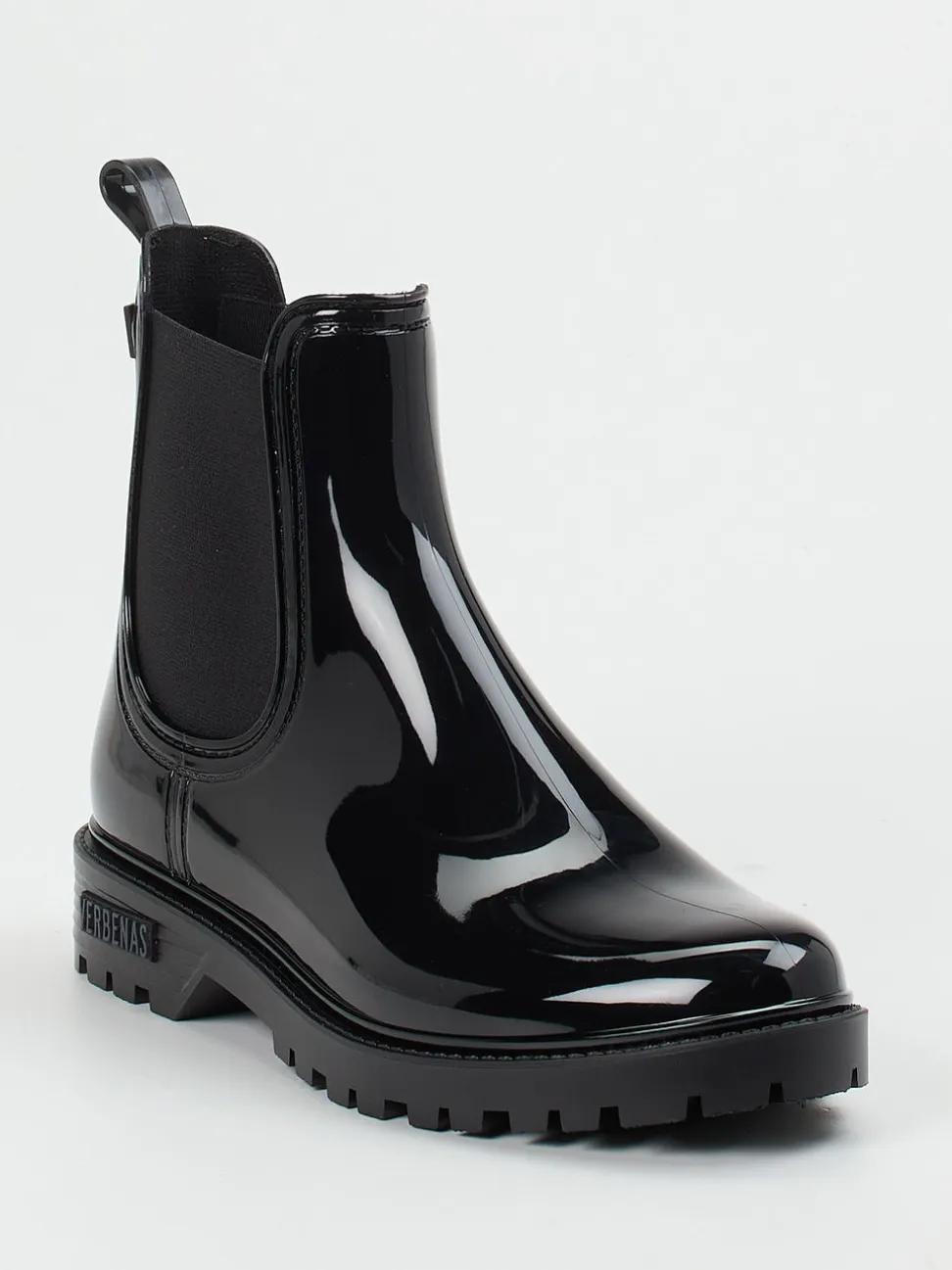 Verbenas – Chelsea Boots aus glänzendem Synthetik schwarz