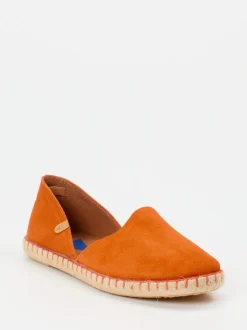 Verbenas – Espadrilles aus Veloursleder Mandarine