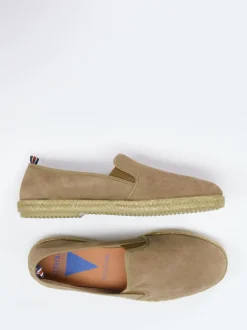 Verbenas – Espadrilles aus Veloursleder sandbraun