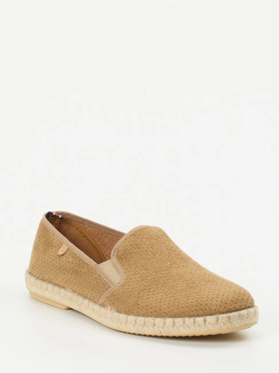 Verbenas – Espadrilles aus Veloursleder in Beige