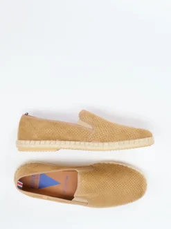 Verbenas – Espadrilles aus Veloursleder in Beige