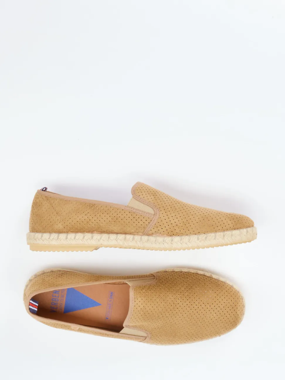 Verbenas – Espadrilles aus Veloursleder in Beige