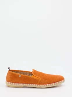 Verbenas – Espadrilles aus Veloursleder Orange