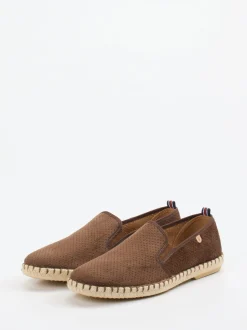 Verbenas – Espadrilles aus Veloursleder mittelbraun
