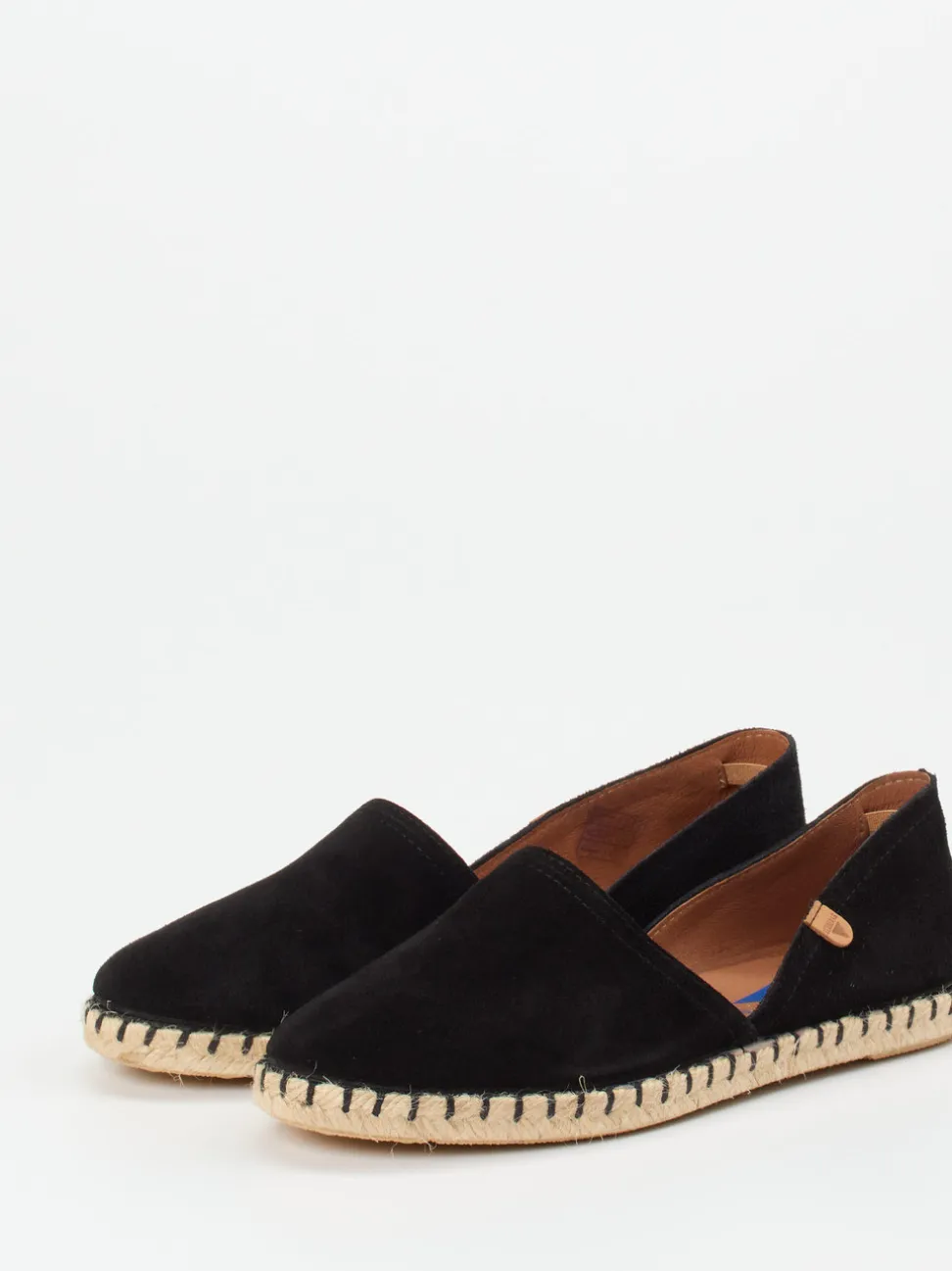 Verbenas – Espadrilles aus Veloursleder schwarz