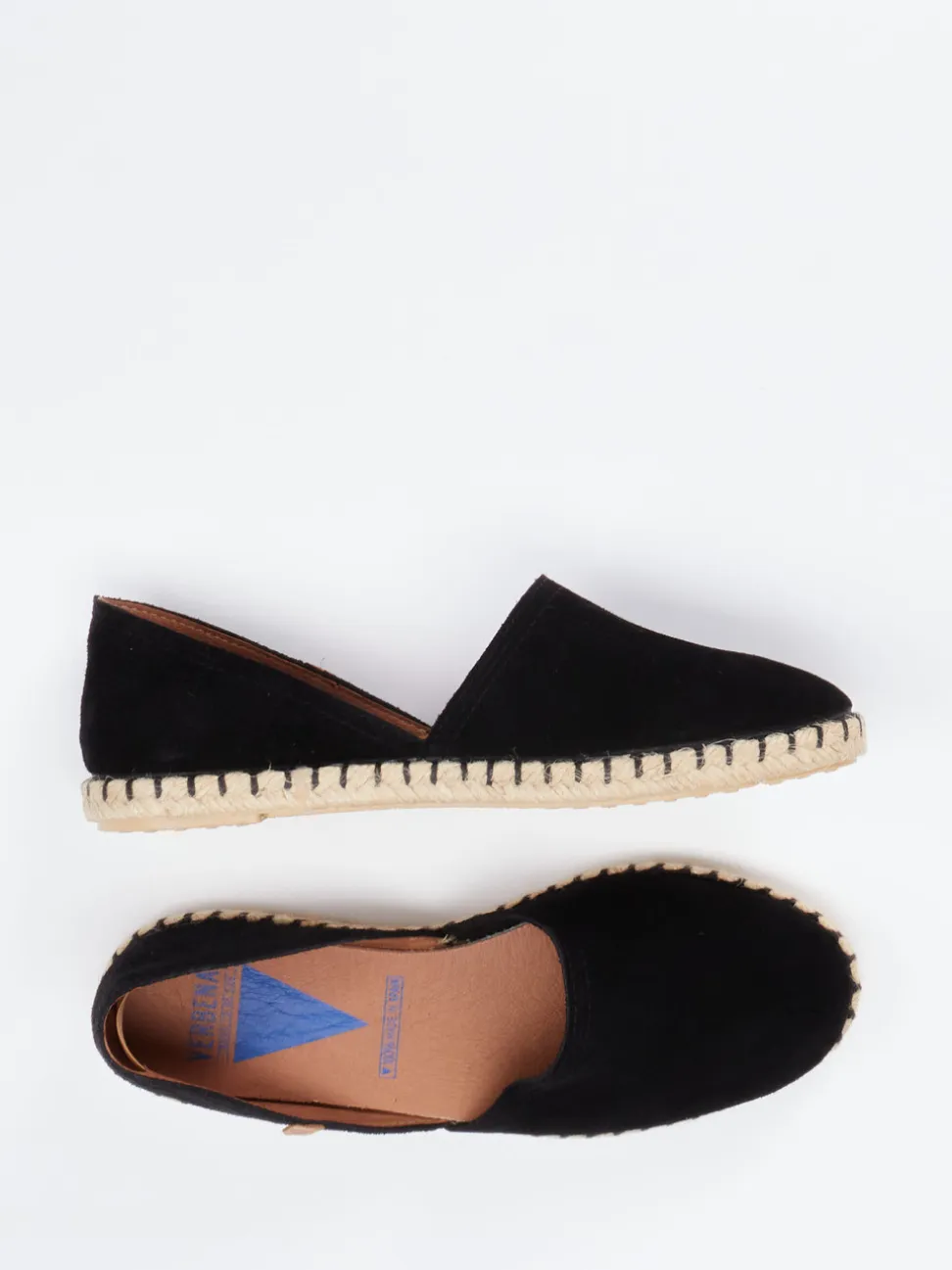 Verbenas – Espadrilles aus Veloursleder schwarz