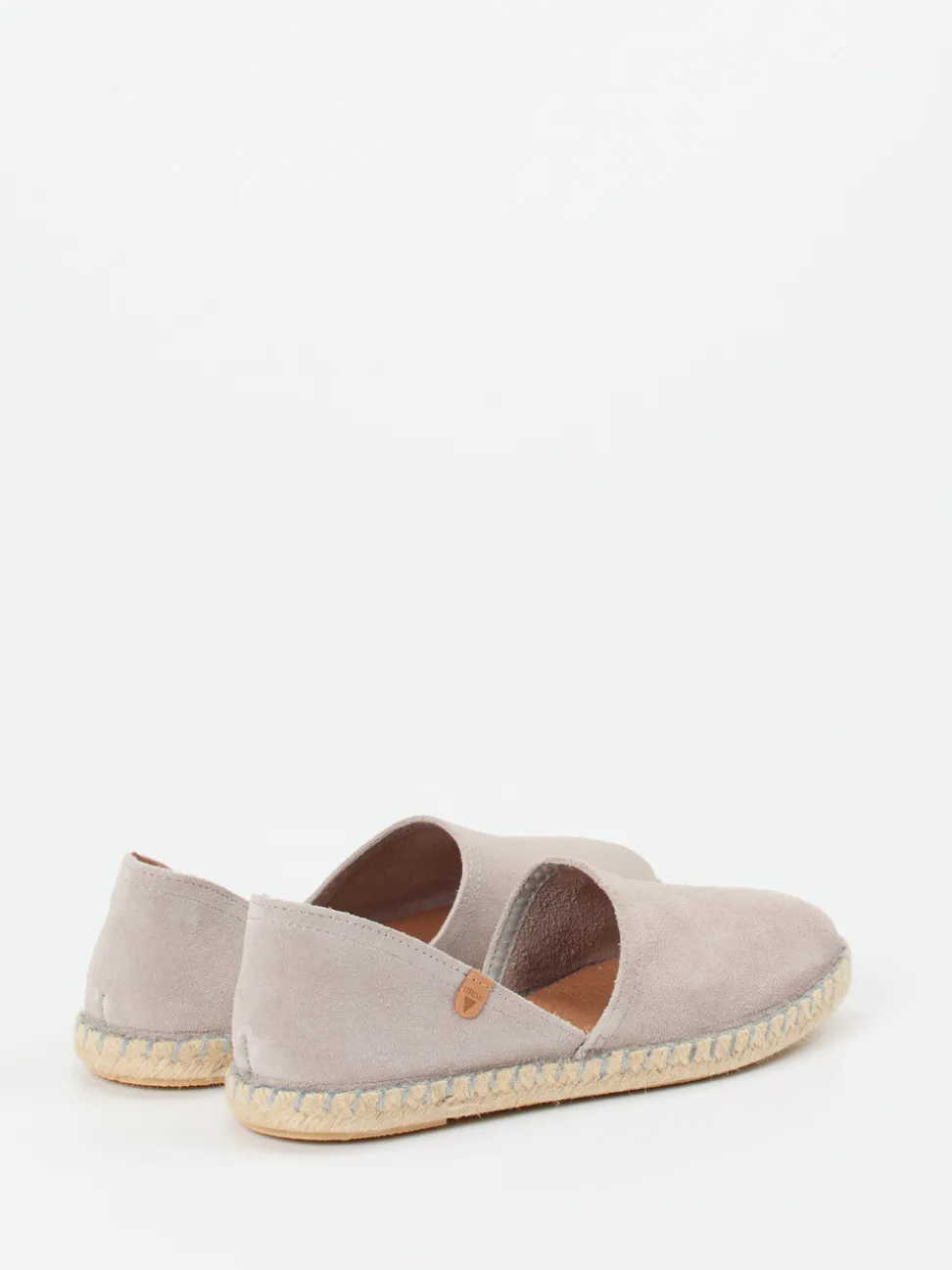 Verbenas – Espadrilles aus Veloursleder in Helltaupe