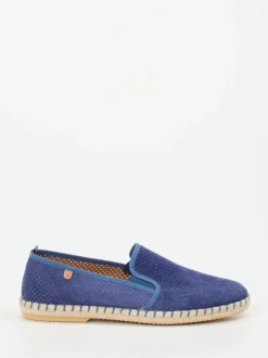 Verbenas – Espadrilles aus Leder in Jeansblau