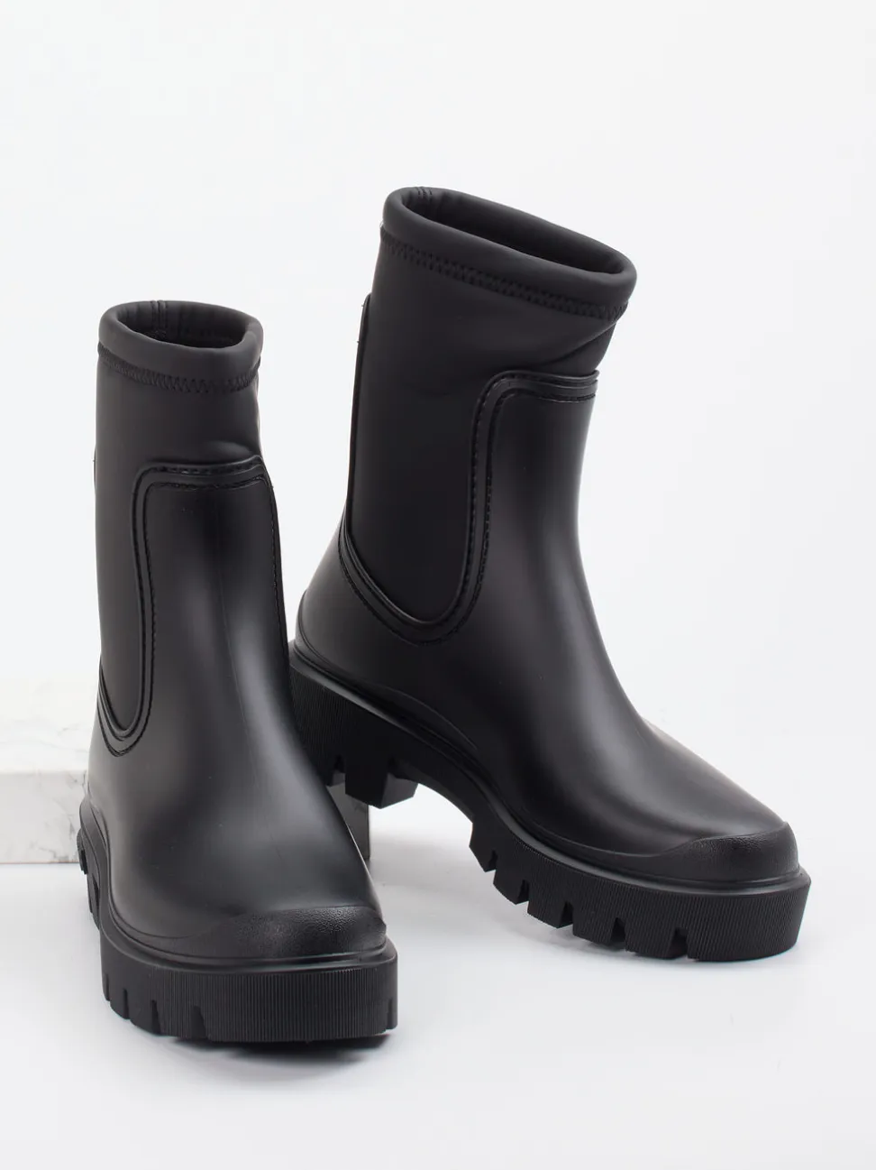 Verbenas – Gummistiefeletten aus Gummi Schwarz