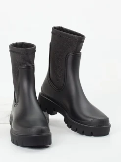 Verbenas – Gummistiefeletten aus Synthetik schwarz