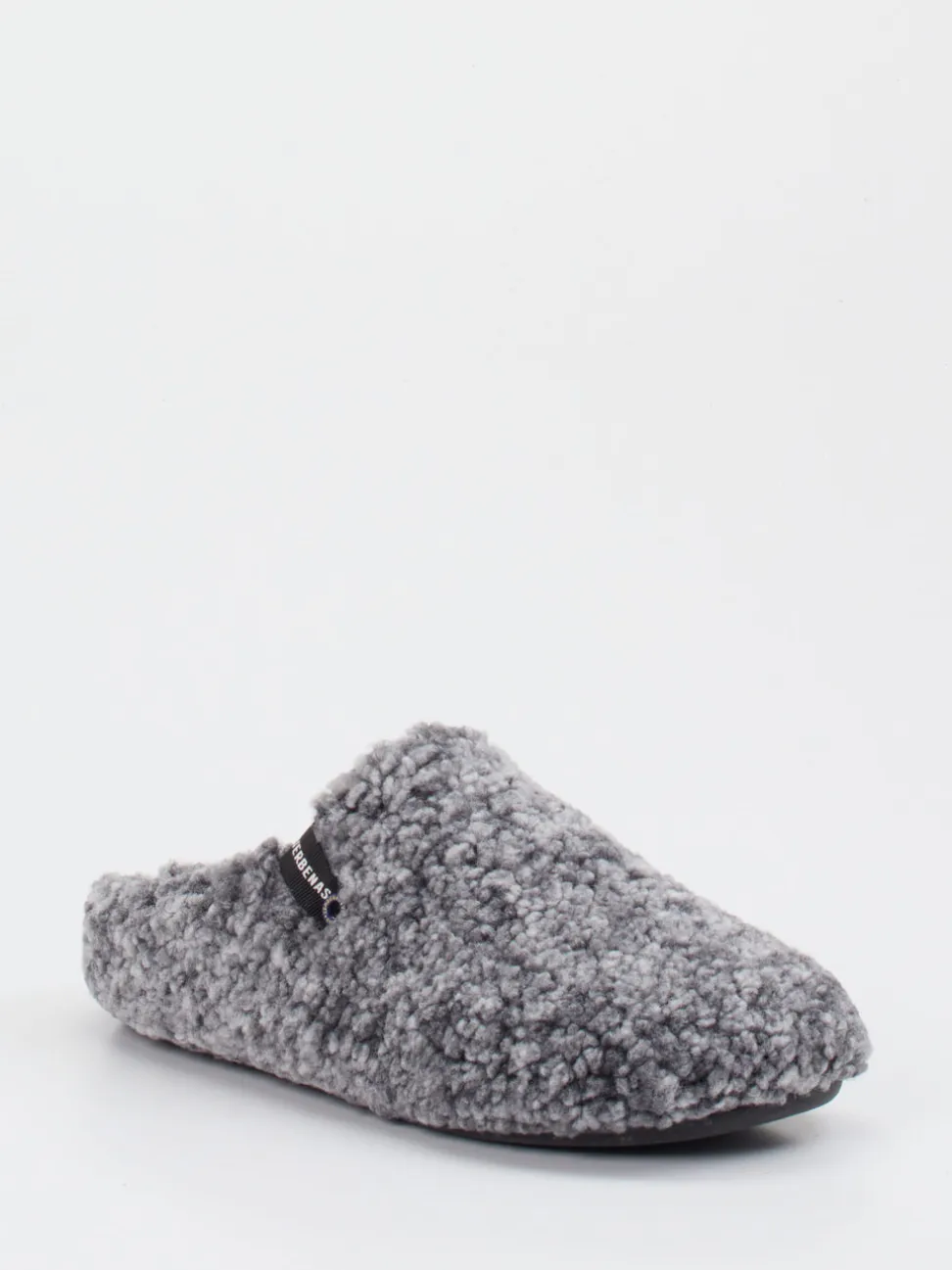 Verbenas – Hausschuh aus Teddyfleece grau
