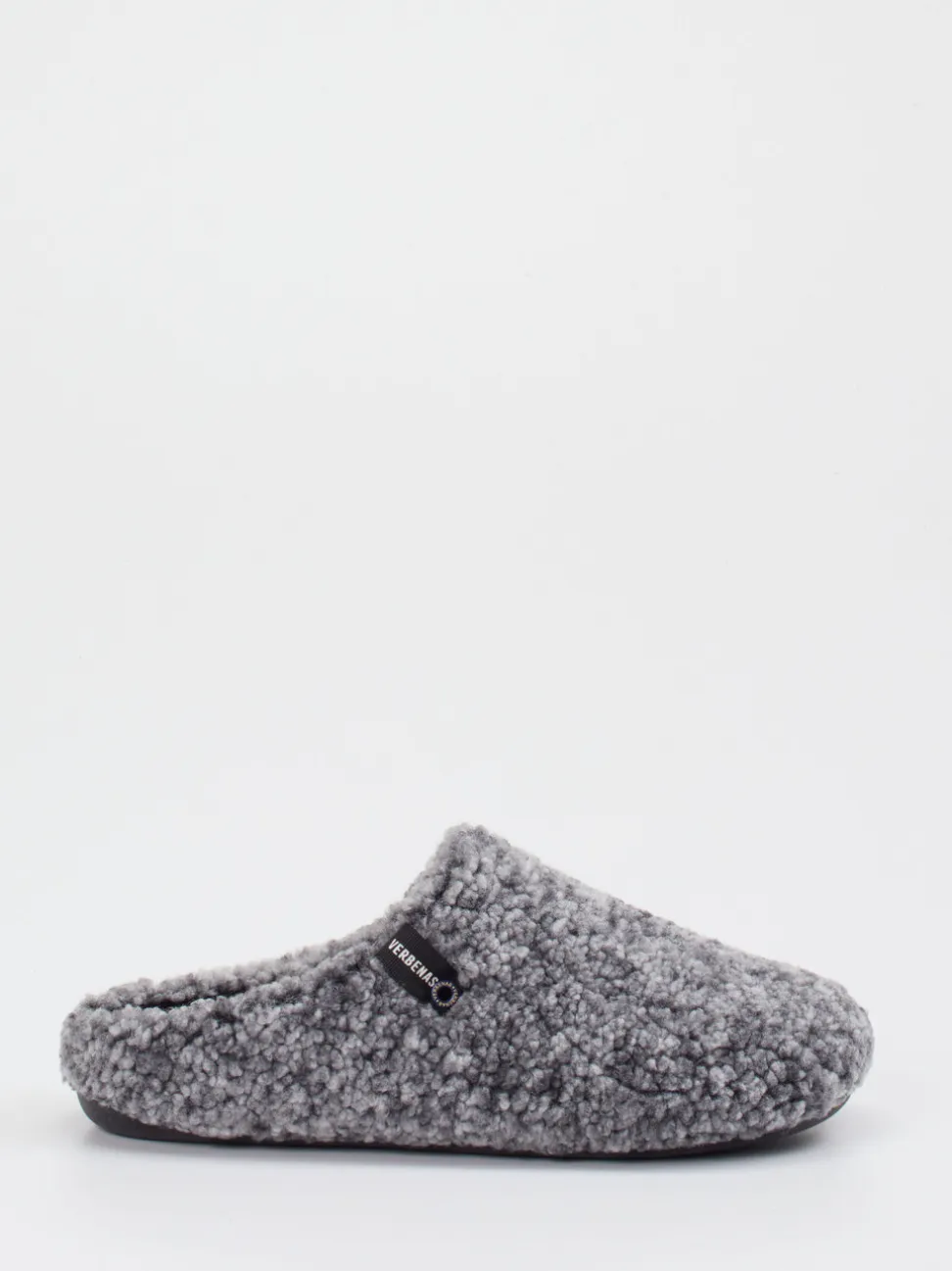 Verbenas – Hausschuh aus Teddyfleece grau