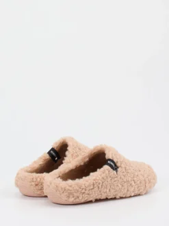 Verbenas – Hausschuhe aus Textil mit Teddyfell
